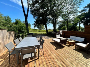 Maison vu Lac en première ligne du lac de Lacanau avec terrain de tennis privatif